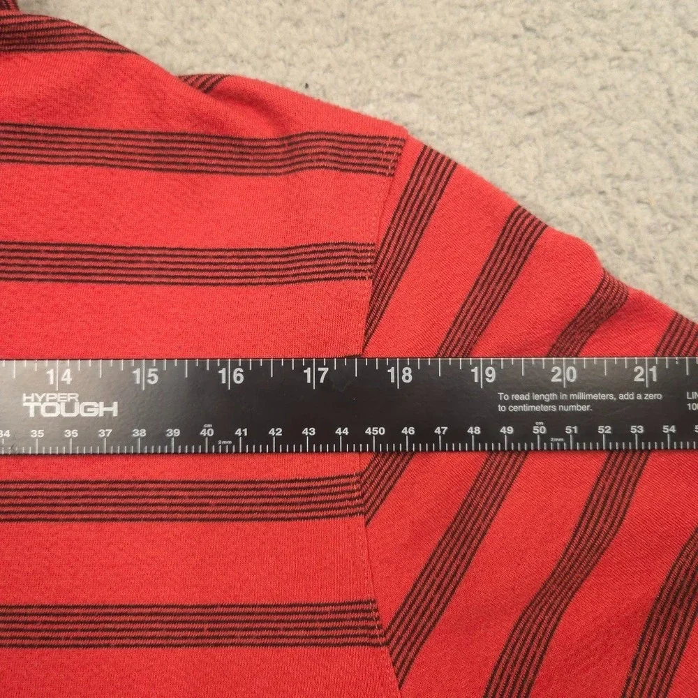 The North Face Polo Shirt Mens XL Red Striped Short Sleeve FlashDry Golf